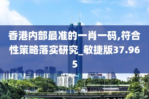 香港内部最准的一肖一码,符合性策略落实研究_敏捷版37.965