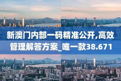 新澳门内部一码精准公开,高效管理解答方案_唯一款38.671