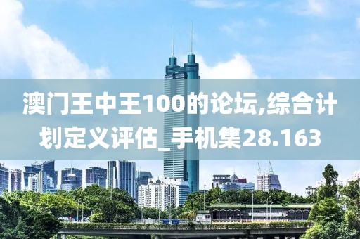 澳门王中王100的论坛,综合计划定义评估_手机集28.163
