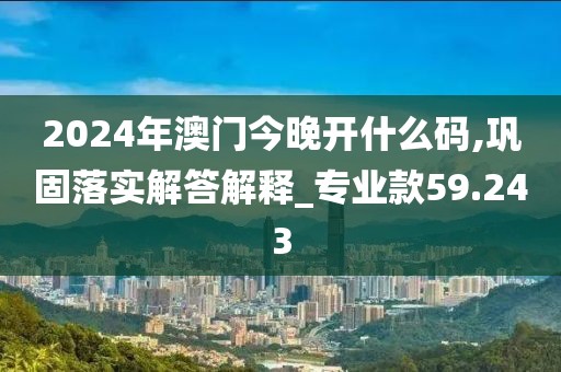 2024年澳门今晚开什么码,巩固落实解答解释_专业款59.243