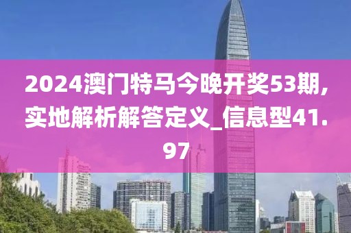 2024澳门特马今晚开奖53期,实地解析解答定义_信息型41.97