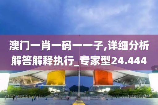 澳门一肖一码一一子,详细分析解答解释执行_专家型24.444
