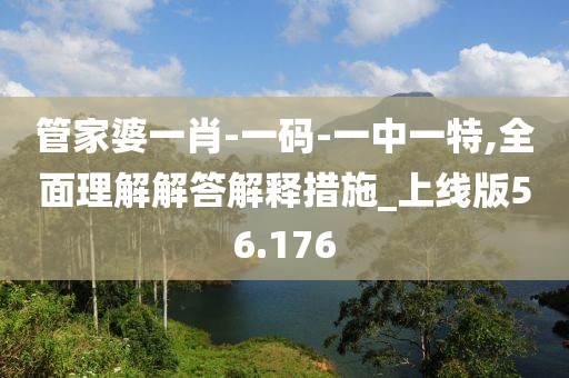 管家婆一肖-一码-一中一特,全面理解解答解释措施_上线版56.176