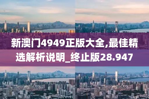 新澳门4949正版大全,最佳精选解析说明_终止版28.947