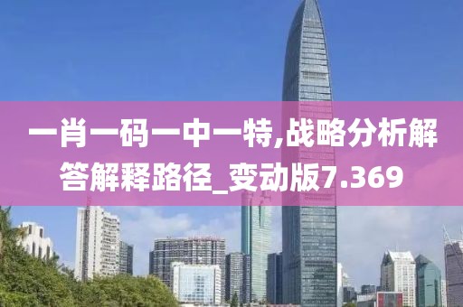 一肖一码一中一特,战略分析解答解释路径_变动版7.369