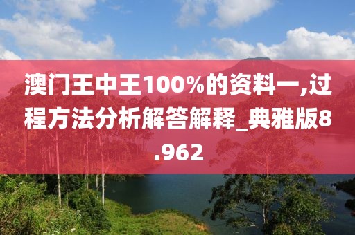 澳门王中王100%的资料一,过程方法分析解答解释_典雅版8.962