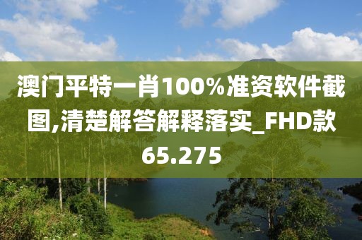 澳门平特一肖100%准资软件截图,清楚解答解释落实_FHD款65.275