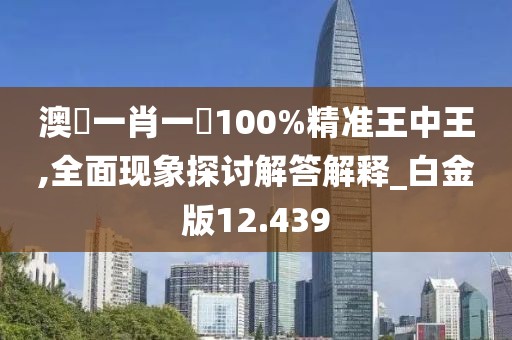 澳門一肖一碼100%精准王中王,全面现象探讨解答解释_白金版12.439