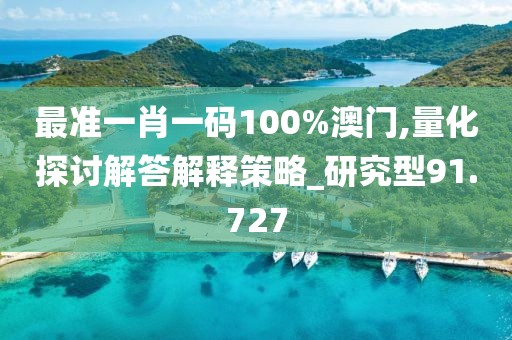 最准一肖一码100%澳门,量化探讨解答解释策略_研究型91.727