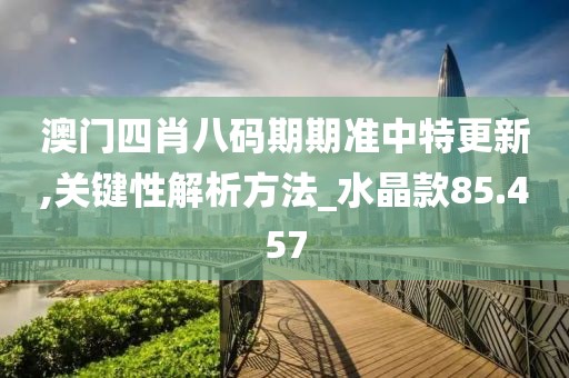澳门四肖八码期期准中特更新,关键性解析方法_水晶款85.457