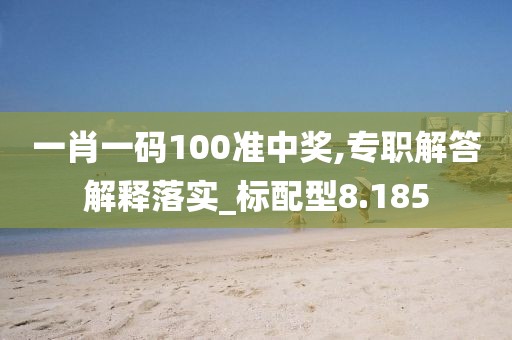 一肖一码100准中奖,专职解答解释落实_标配型8.185