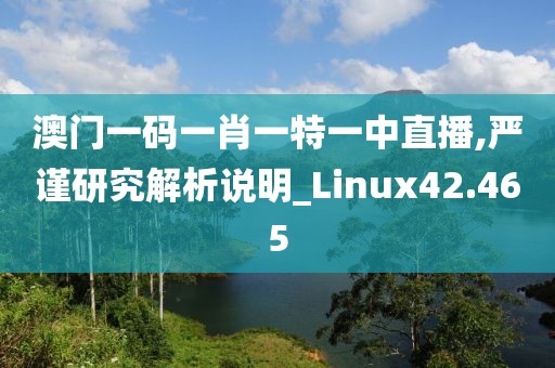 澳门一码一肖一特一中直播,严谨研究解析说明_Linux42.465