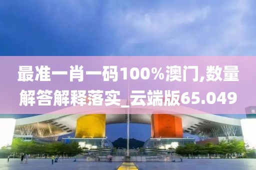 最准一肖一码100%澳门,数量解答解释落实_云端版65.049