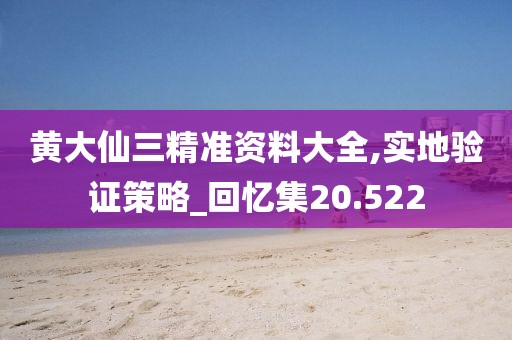 黄大仙三精准资料大全,实地验证策略_回忆集20.522