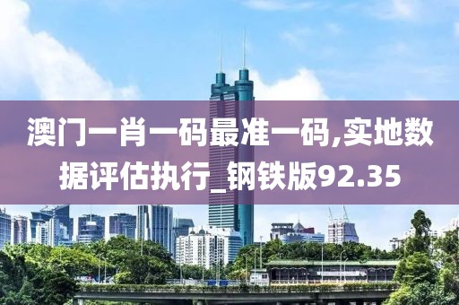 澳门一肖一码最准一码,实地数据评估执行_钢铁版92.35