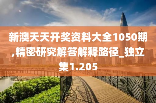新澳天天开奖资料大全1050期,精密研究解答解释路径_独立集1.205