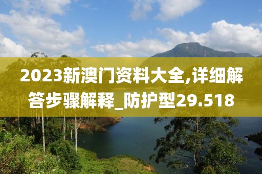 2023新澳门资料大全,详细解答步骤解释_防护型29.518