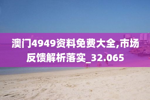 澳门4949资料免费大全,市场反馈解析落实_32.065