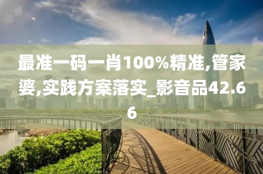 最准一码一肖100%精准,管家婆,实践方案落实_影音品42.66