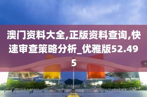 澳门资料大全,正版资料查询,快速审查策略分析_优雅版52.495