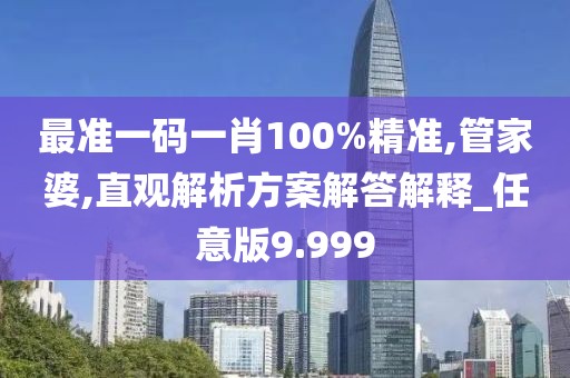 最准一码一肖100%精准,管家婆,直观解析方案解答解释_任意版9.999