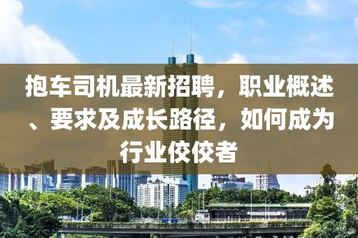 抱车司机最新招聘，职业概述、要求及成长路径，如何成为行业佼佼者