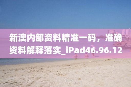 新澳内部资料精准一码，准确资料解释落实_iPad46.96.12