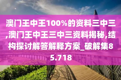 澳门王中王100%的资料三中三,澳门王中王三中三资料揭秘,结构探讨解答解释方案_破解集85.718
