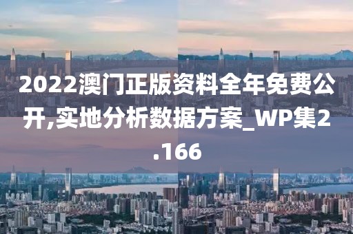 2022澳门正版资料全年免费公开,实地分析数据方案_WP集2.166
