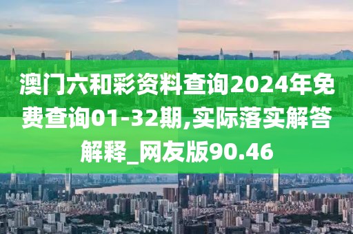 澳门六和彩资料查询2024年免费查询01-32期,实际落实解答解释_网友版90.46