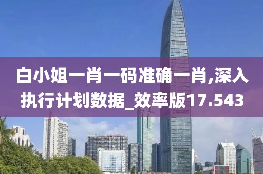 白小姐一肖一码准确一肖,深入执行计划数据_效率版17.543