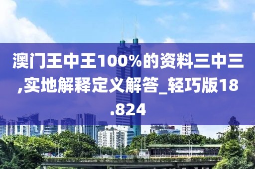 澳门王中王100%的资料三中三,实地解释定义解答_轻巧版18.824
