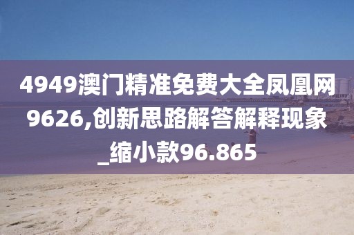 4949澳门精准免费大全凤凰网9626,创新思路解答解释现象_缩小款96.865