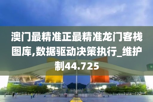 澳门最精准正最精准龙门客栈图库,数据驱动决策执行_维护制44.725