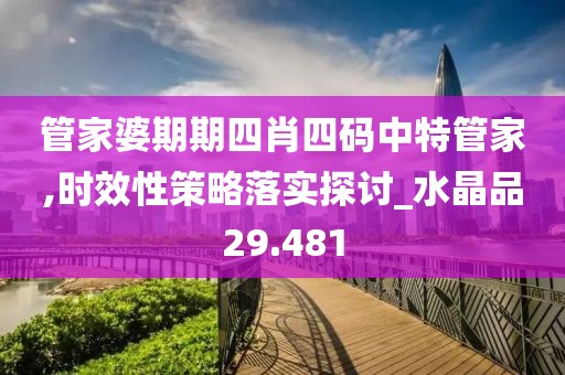 管家婆期期四肖四码中特管家,时效性策略落实探讨_水晶品29.481