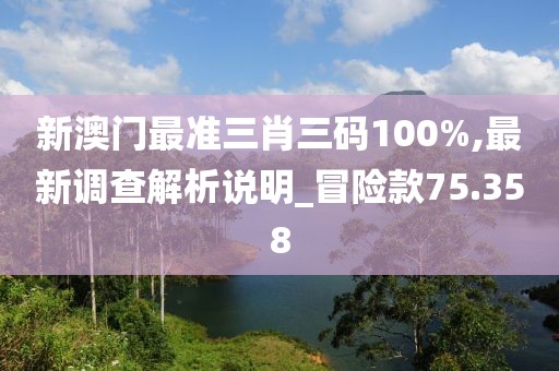 新澳门最准三肖三码100%,最新调查解析说明_冒险款75.358