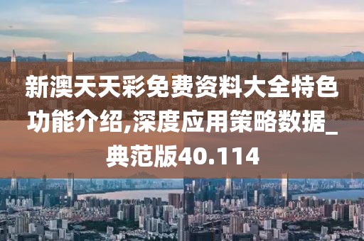 新澳天天彩免费资料大全特色功能介绍,深度应用策略数据_典范版40.114