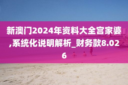 新澳门2024年资料大全宫家婆,系统化说明解析_财务款8.026