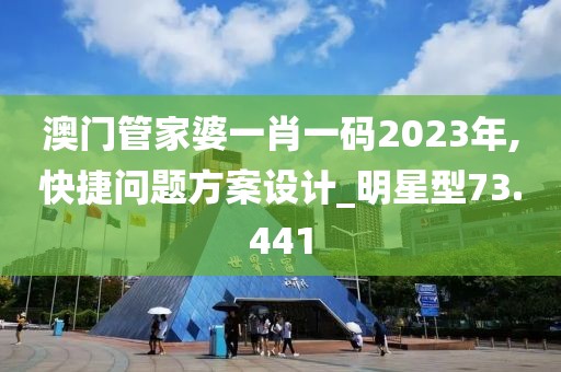 澳门管家婆一肖一码2023年,快捷问题方案设计_明星型73.441