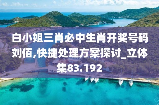 白小姐三肖必中生肖开奖号码刘佰,快捷处理方案探讨_立体集83.192