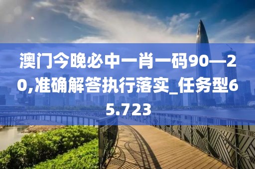 澳门今晚必中一肖一码90—20,准确解答执行落实_任务型65.723