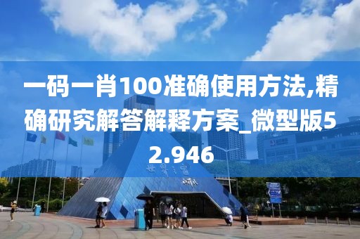 一码一肖100准确使用方法,精确研究解答解释方案_微型版52.946