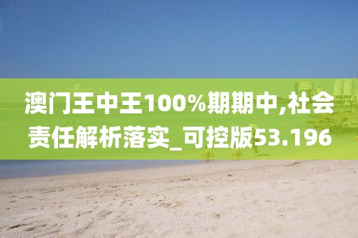 澳门王中王100%期期中,社会责任解析落实_可控版53.196