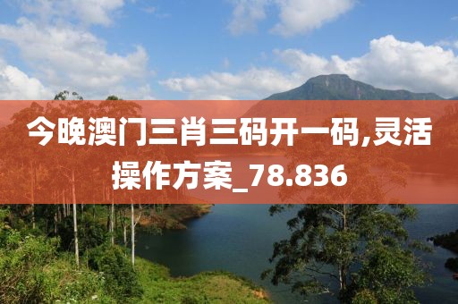 今晚澳门三肖三码开一码,灵活操作方案_78.836