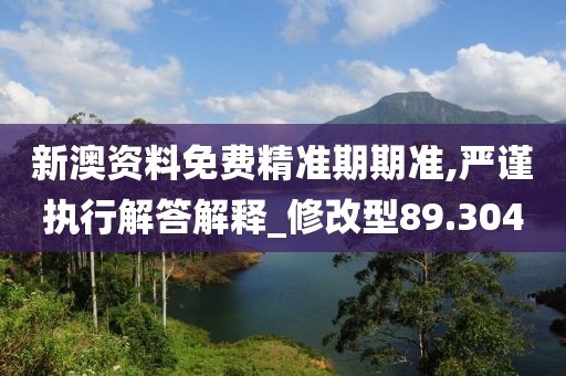 新澳资料免费精准期期准,严谨执行解答解释_修改型89.304