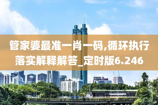 管家婆最准一肖一码,循环执行落实解释解答_定时版6.246