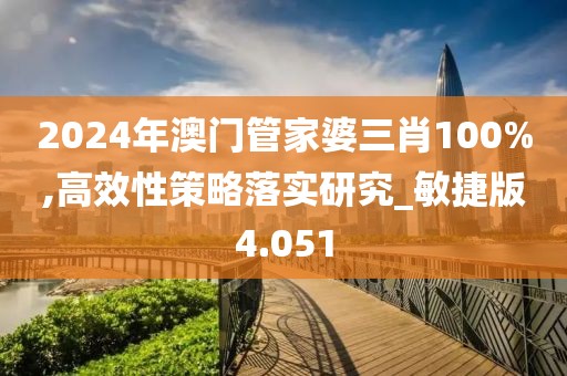 2024年澳门管家婆三肖100%,高效性策略落实研究_敏捷版4.051