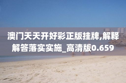 澳门天天开好彩正版挂牌,解释解答落实实施_高清版0.659