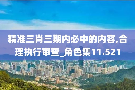 精准三肖三期内必中的内容,合理执行审查_角色集11.521