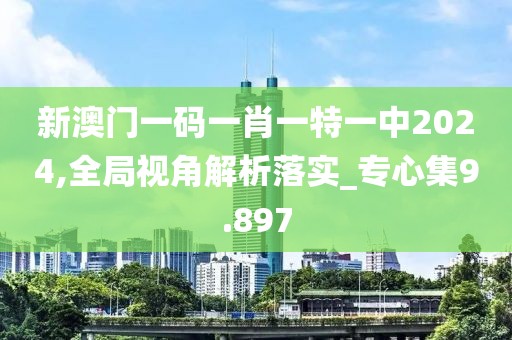 新澳门一码一肖一特一中2024,全局视角解析落实_专心集9.897
